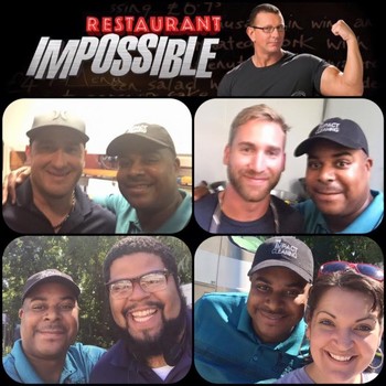 Taping of the Food Network's Restaurant Impossible Featuring Impact Commercial Cleaning. Episode airs in November. (Brian, our operations manager with show Chefs, Producers, and Staff)